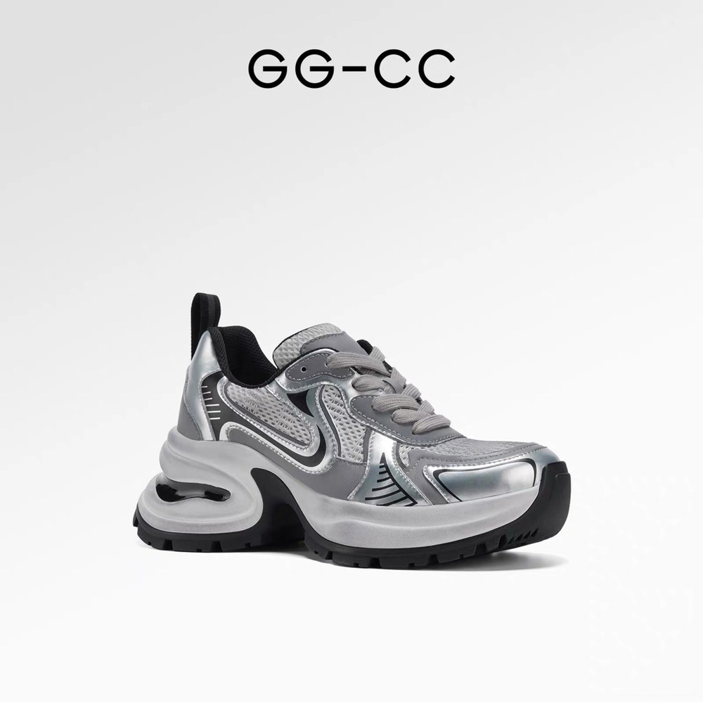 Women's Metallic Silver Sneakers